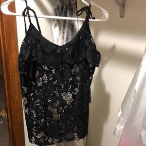 Black lace tank top